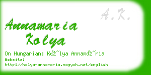 annamaria kolya business card